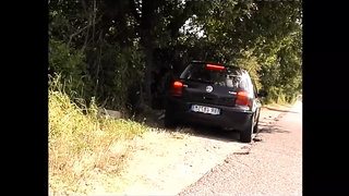 Fantastic Young Blonde Sucks in the Car the Big Cock That Cums Inside Her Pussy
