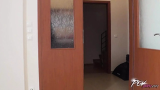 Blonde slut came for sweet creampie and leave