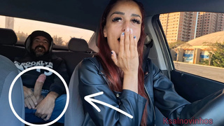 Naughty APP driver catches passenger masturbating behind... And now???