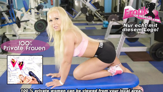 Horny handjob from a German blonde POV