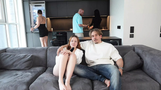 Students Fucking in Their Stepsister Apartment! Stepsister Supervised Hard Fucking and Supplied Lube to This Sluts