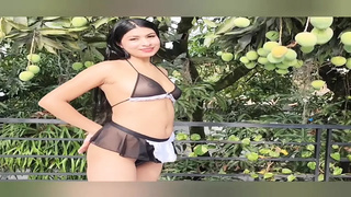 Oil massage ends up very exciting a beautiful Latina