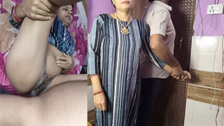 Girlfriend invite his boyfriend in his bedroom and Suck the Cock then fuck her tite pussy.