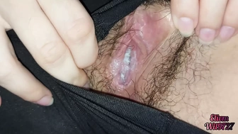 My stepsister shows me her pussy when the family is having dinner