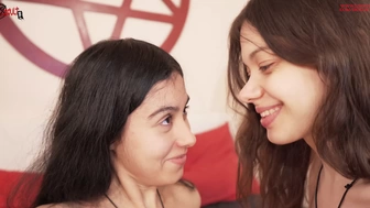 Lesbian kissing and lustful pussylicking hearing Rammstein