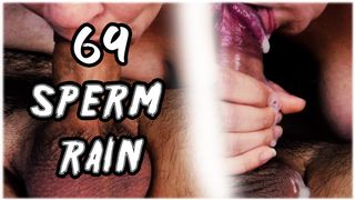 She's Work Very Hard And Make Him Cum! Close-Up Blowjob. Sperm In Mouth!