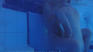 This Teen 18+ couple is so horny, they MUST fuck underwater in the pool and your are watching