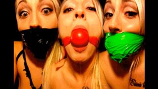Kinky Blonde Amateur Gagged With Panties, Ball Gag And Duct Tape In Home Made Gag Talk Video For Selfgags