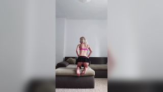 undressed erotic dance of a sexy Polish girl