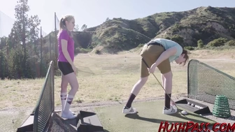 Golf Pro Britney Likes to Play With Big Hard Clubs