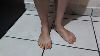 I discover on my stepdaughter's cell phone that she is recording videos to send to her godfather. Foot fetish