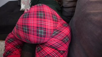 Fat Butt Step Sister Gives Herself For Christmas