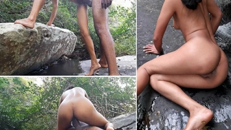 Out Door Jungle Public Fucking Cumming to Pussy Desi Indian Cuple