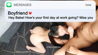 Small Asian Cheating On Her Boyfriend At Work