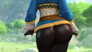 Breath of the Wild Princess Jiggles All Her Perfect Assets When She Walks