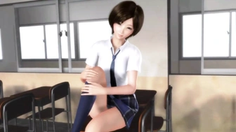 3d 54 Lustfull student and her classmate
