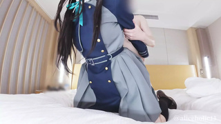 aliceholic13 Lycoris recoil Inoue Takina cosplaying situation hentai video.