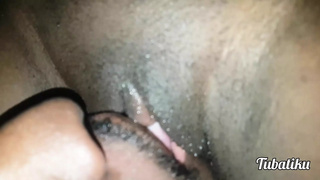 Black pussy eating and fingering