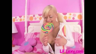Lil Lexy Masturbate with Lollipop Solo