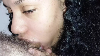 The hard and thick cock the pervert snitches in my greedy little mouth, I love to suck a hard cock