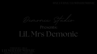 Lil Mrs Demonic Rides a Thrusting Dildo