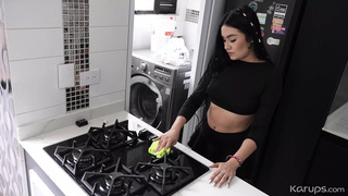 Big Ass Latina Maid! Cleans & Fucks Like a Pro