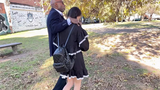 she was not modest and fucked her old black teacher anal