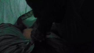 Ebony Thot Being a Whore Sucking Dick Trick or Treat Night