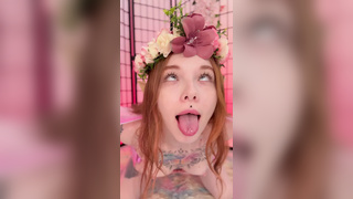 Naughty Elf Drooling & Begging for Your Load