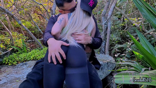Naughty Deep Throat Blowjob in Public for a Stranger!