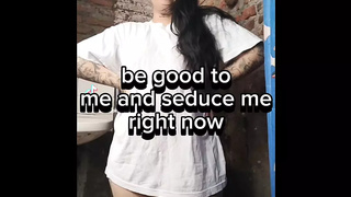 I touch myself with my boss's shirt