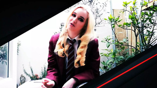 Two British 18 Year Old Schoolgirls Suck Cock And Snowball Cum