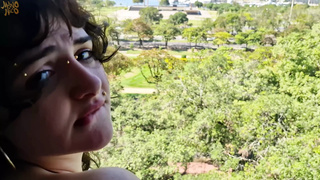 Hot Couple Fucking on a Window at the 6th