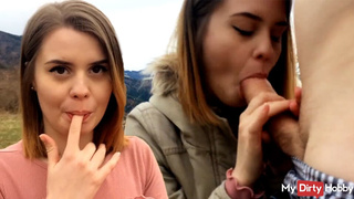 Young amateur fucks outdoors & gets cum in mouth - MyDirtyHobby