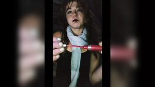 Cute little slut masturbating in bed