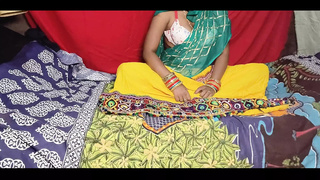 Rajasthani Bhabhi had a lot of fun after taking off her lehenga from her brother-in-law, full 4K video