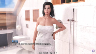 Horny Stepbro Accidently Walks Into His Busty Step Sister in the Shower - 3D Hentai Animated Porn - Life in Santa County