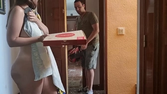 Fuck with delivery man