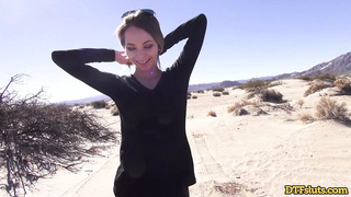 DTFsluts - teen Angel Smalls fucked in the back of a truck