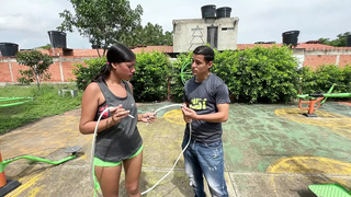 I Fuck an Unknown Girl for Explaining Rope Jumping, I Take Her Home to Give Her the Best Fuck of Her Life
