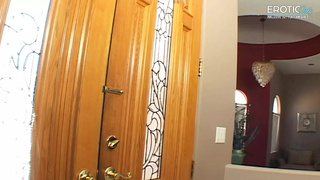 The hot brunette gets spanked by 3 cocks as punishment