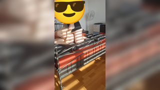He comes into the room, uses and fucks me until he gives me a creampie