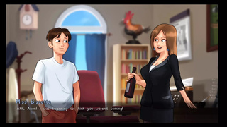 Teacher with student.Reward from teacher.Summertime saga